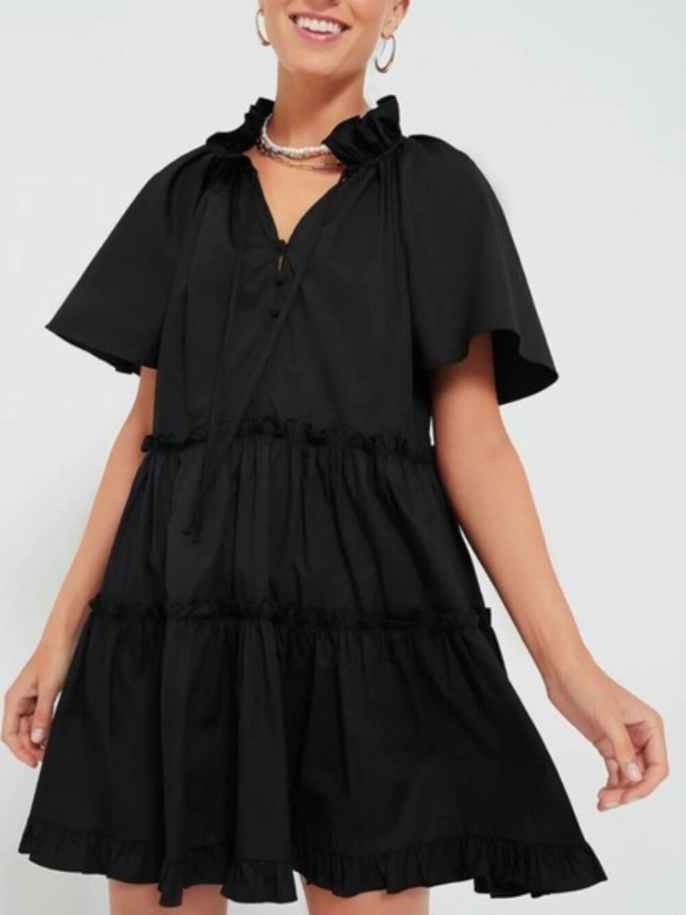 POMANDER PLACE Black Adeline Mini Dress Size XXS NWT